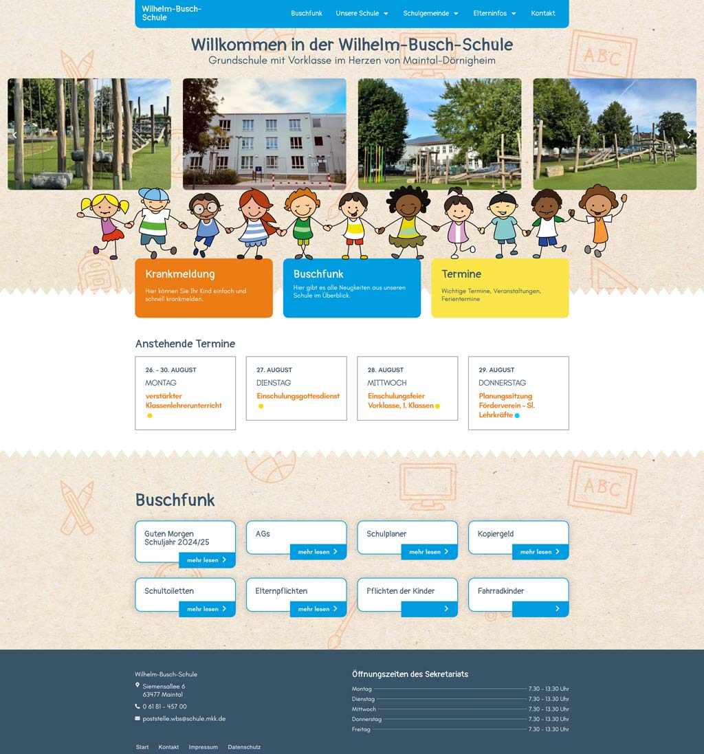 Webdesign Schule Grundschule